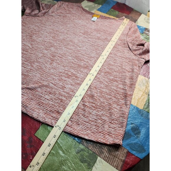 Ruby Rd Women's Plus Size 3X Top Blouse Crewneck 3/4 sleeve Brown Striped -25 - Picture 5 of 9